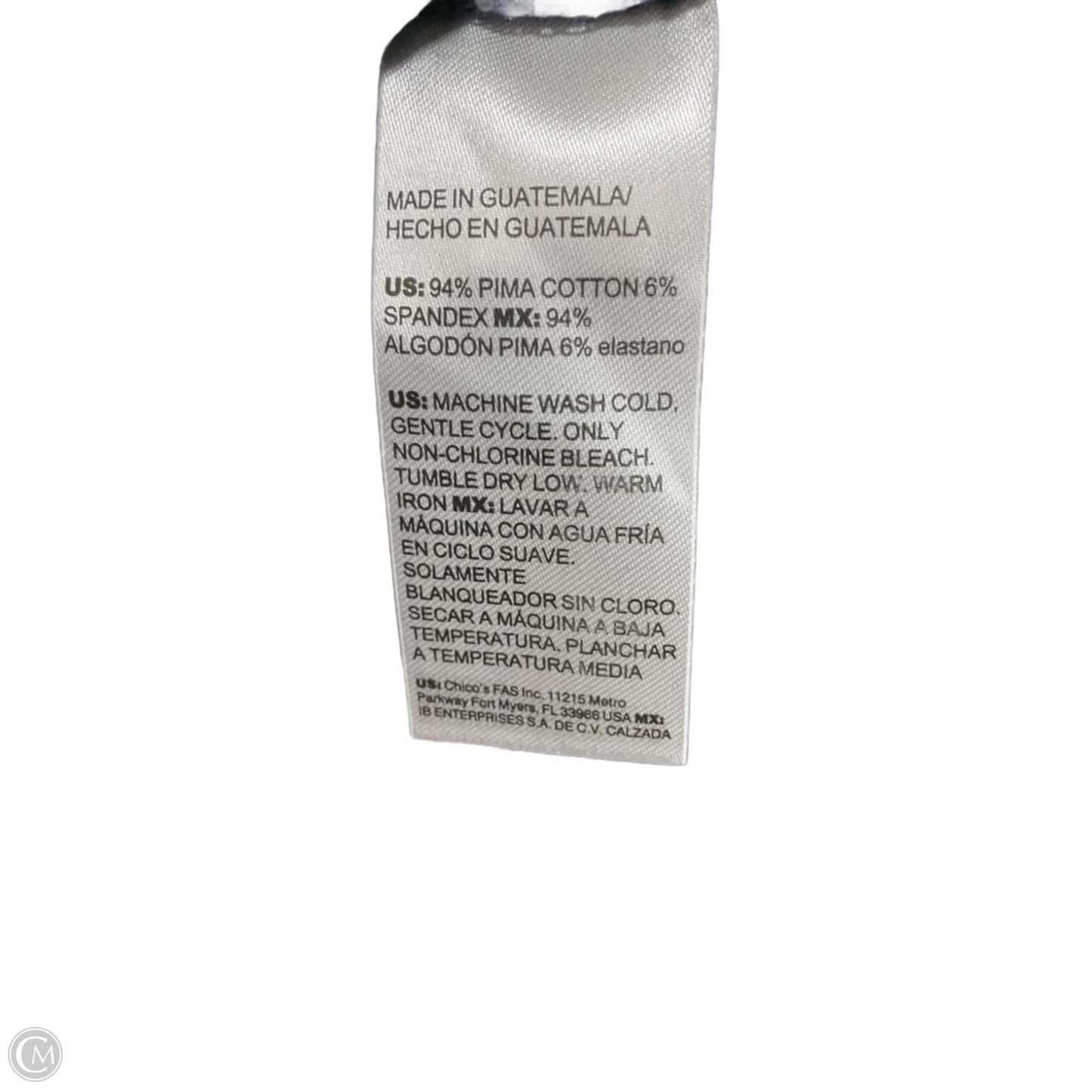 Top Sleeveless Basic By Chicos In Blue, Size: L