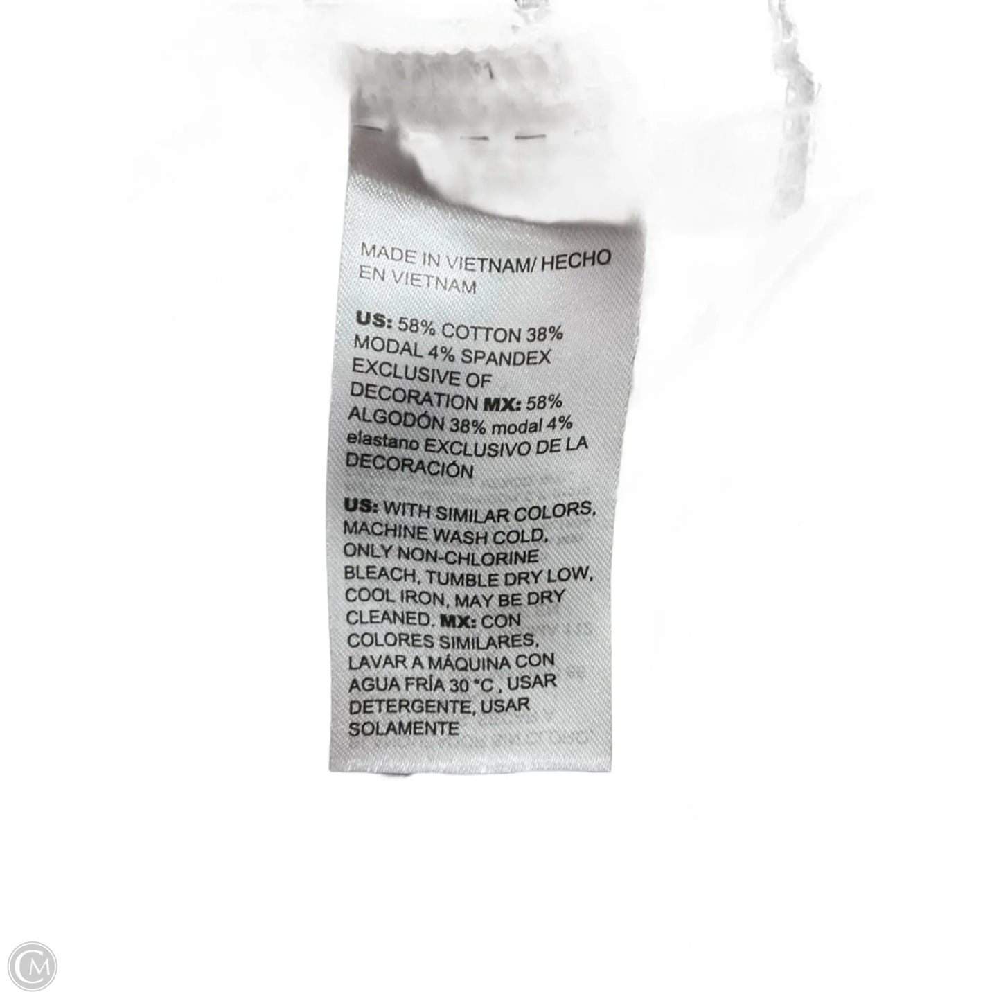 Top 3/4 Sleeve By Chicos In Striped Pattern, Size: L