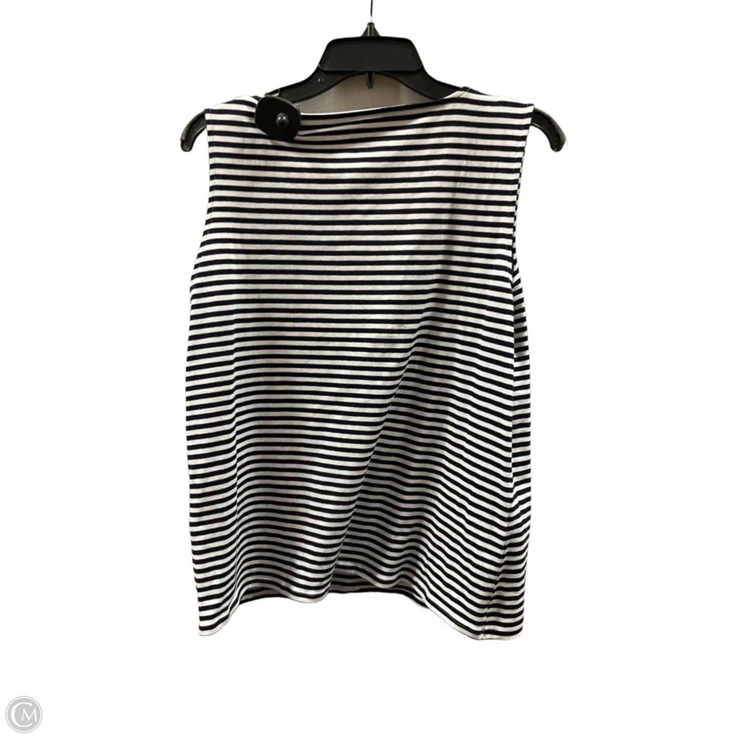 Top Sleeveless By Chicos In Striped Pattern, Size: L