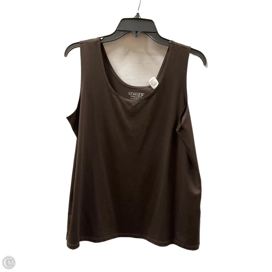 Top Sleeveless Basic By Chicos In Brown, Size: Xs