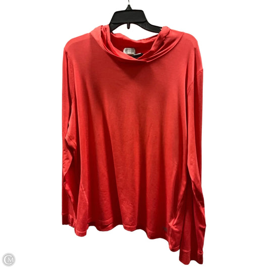 Athletic Top Long Sleeve Hoodie By The North Face In Orange, Size: Xxl