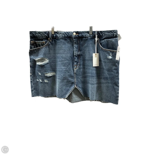 Skirt Mini & Short By Good American In Blue, Size: 18