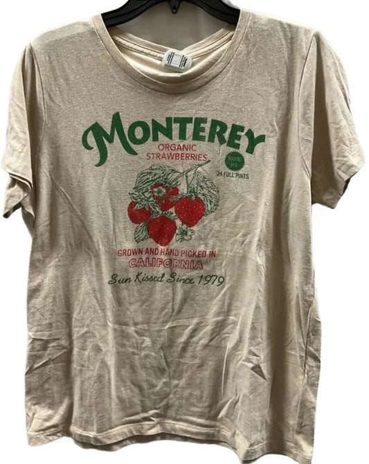 Top Short Sleeve By J. Crew In Tan, Size: L