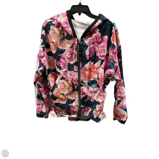 Athletic Jacket By Lululemon In Floral Print, Size: 6