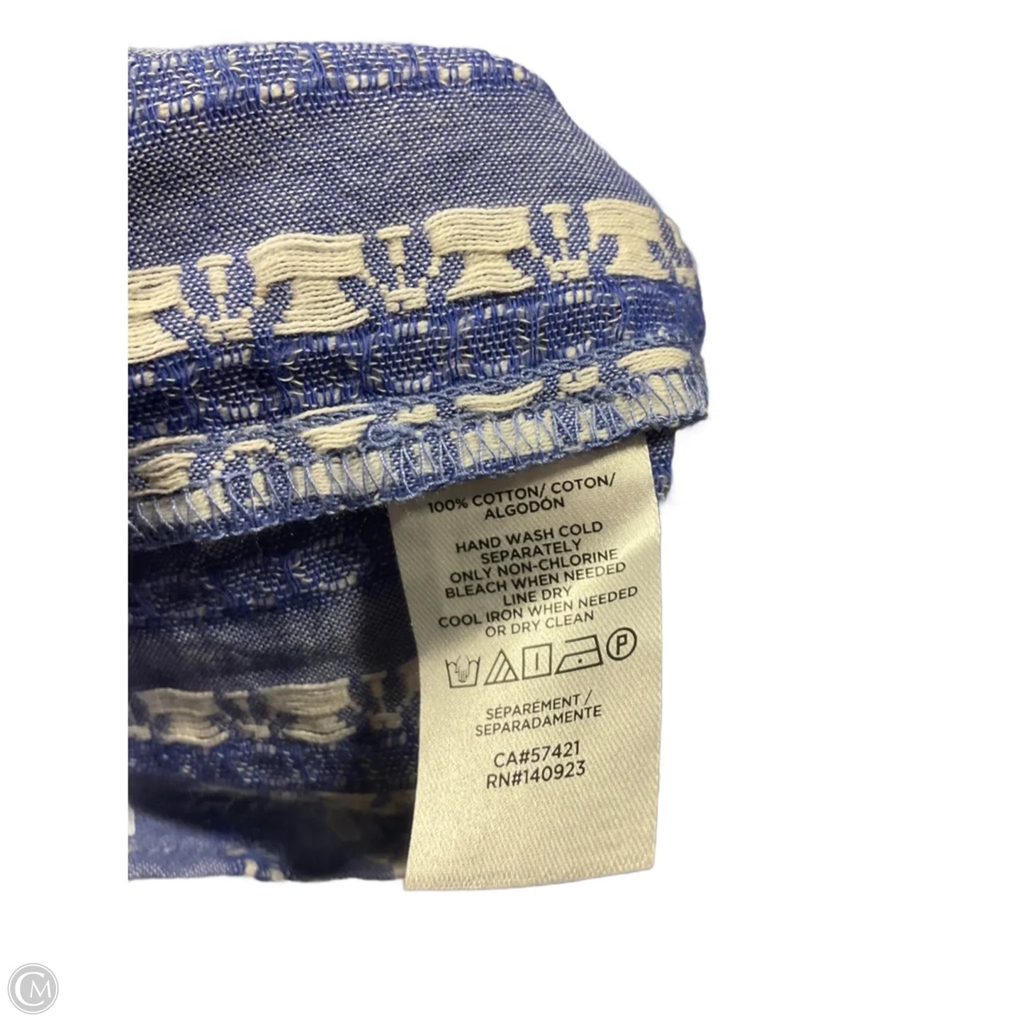 Top Short Sleeve By Loft In Blue, Size: M