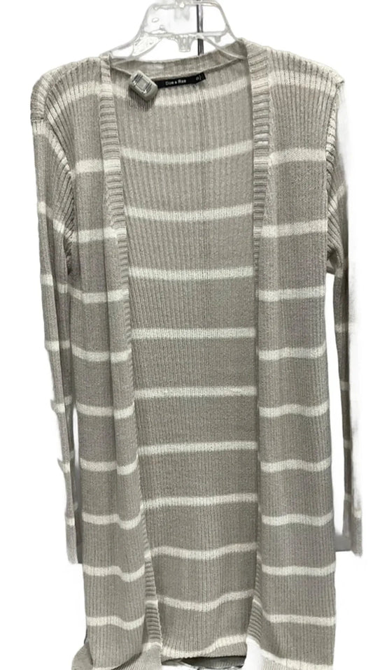 Sweater Cardigan By Doe & Rae In Grey, Size: S