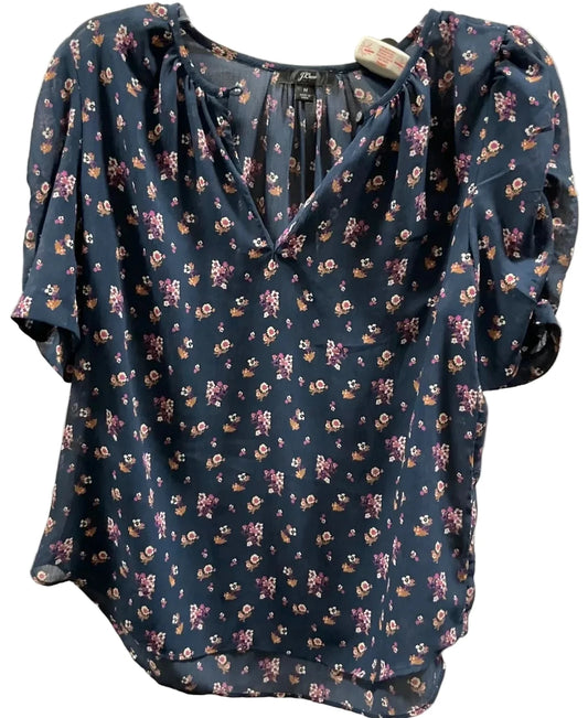 Top Short Sleeve By J. Crew In Navy, Size: M