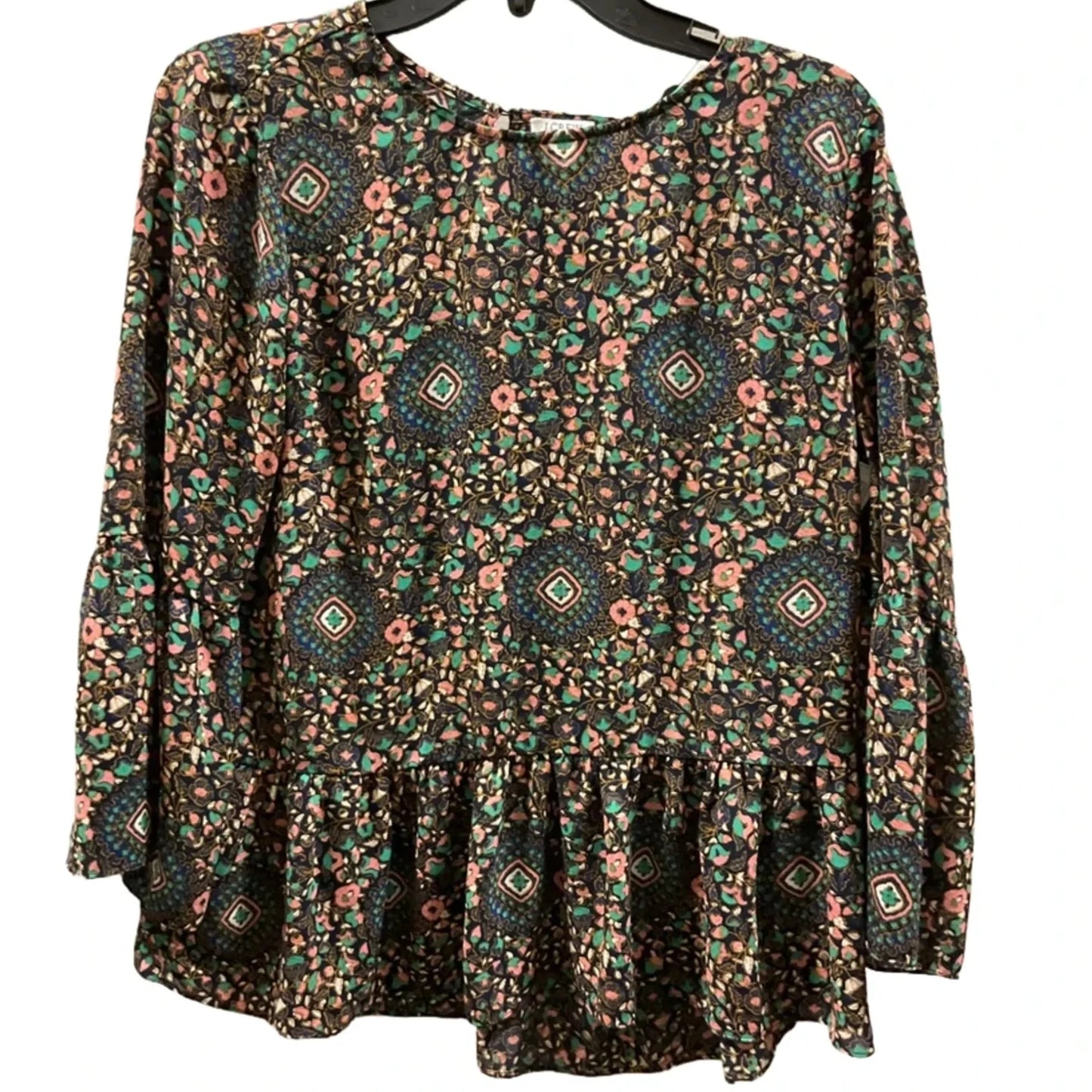 Top Long Sleeve By J. Crew In Floral Print, Size: M