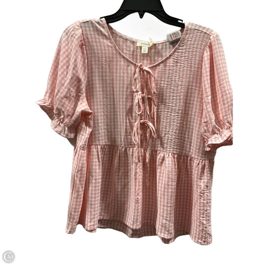 Top Short Sleeve By Tamara H In Pink, Size: M