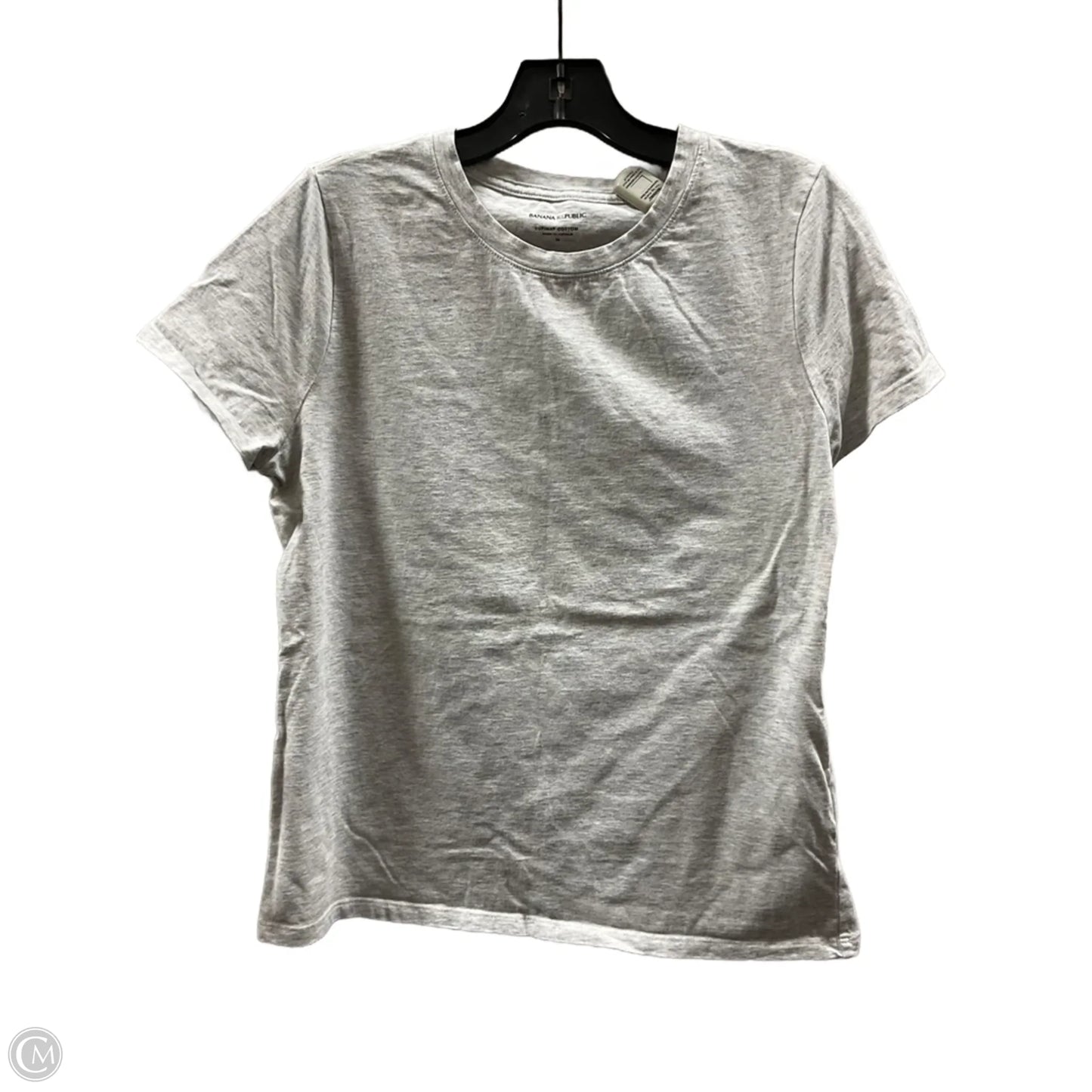 Top Short Sleeve Basic By Banana Republic In Grey, Size: M