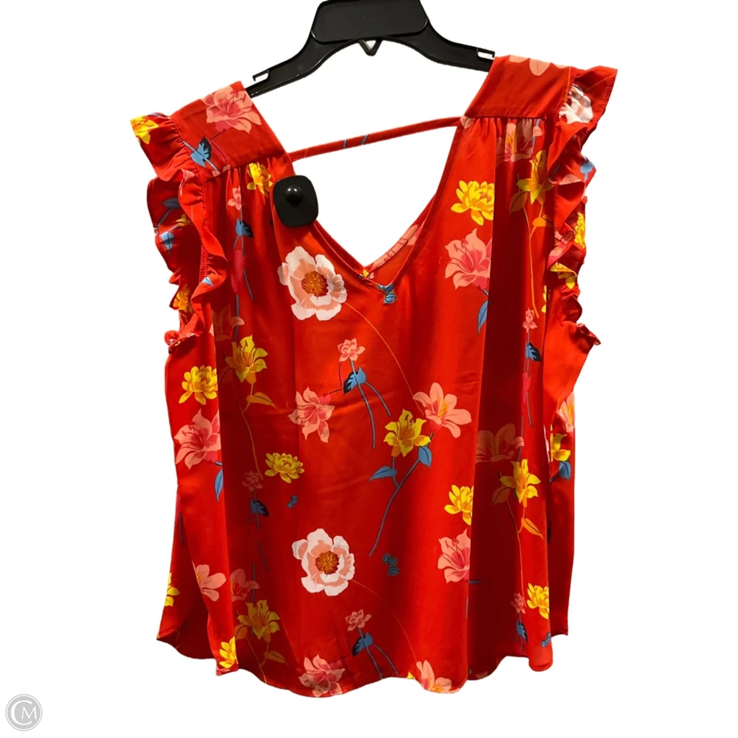 Top Sleeveless By Loft In Red, Size: L