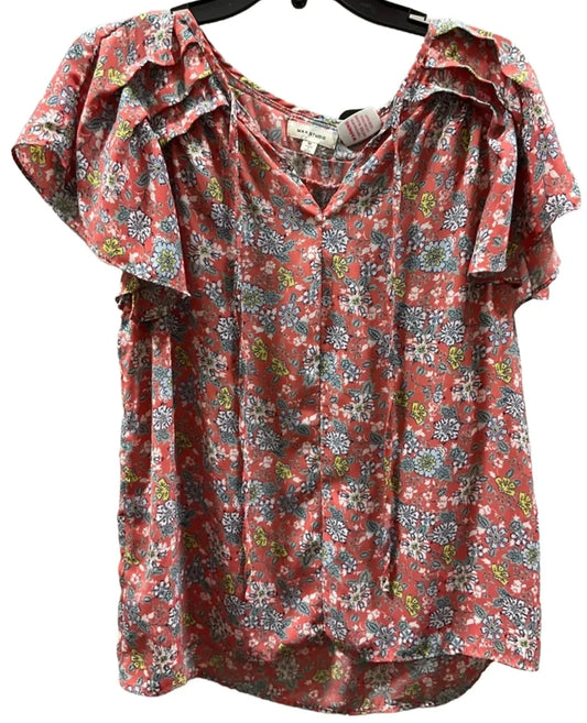 Top Short Sleeve By Max Studio In Pink, Size: M
