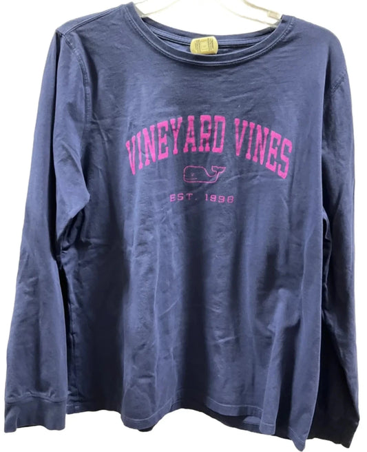 Top Long Sleeve By Vineyard Vines In Blue, Size: Xl