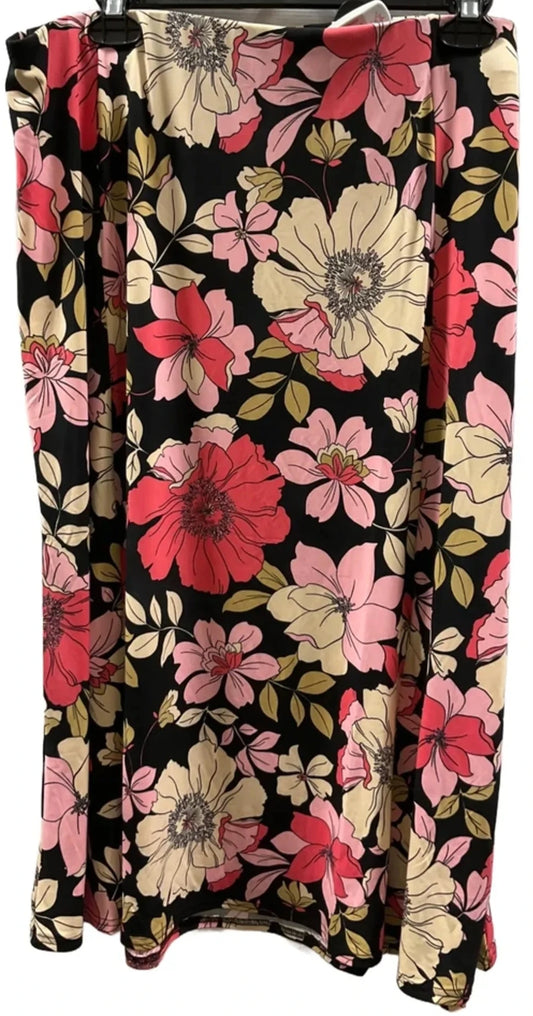 Skirt Midi By Lane Bryant In Black, Size: 1x