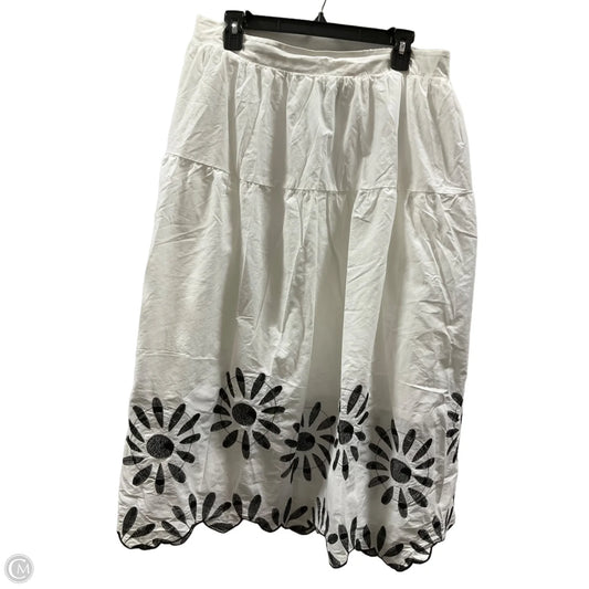 Skirt Maxi By Lane Bryant In White, Size: 1x