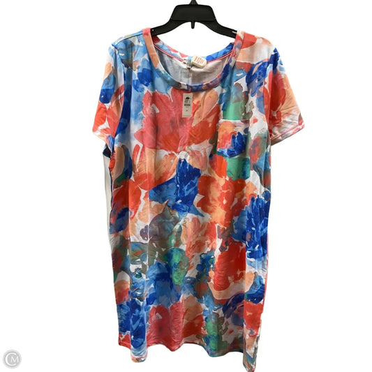 Dress Casual Midi By Talbots In Multi-colored, Size: 2x