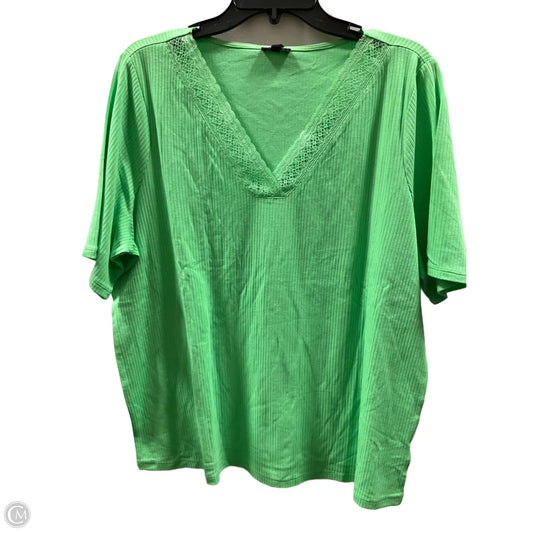 Top Short Sleeve By Talbots In Green, Size: 2x