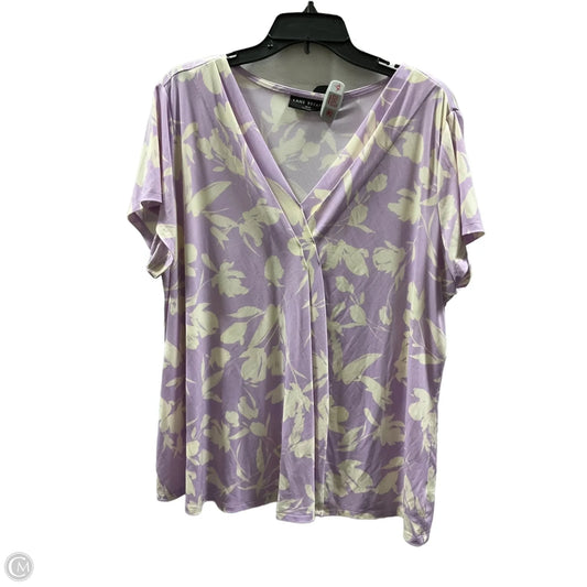 Top Short Sleeve By Lane Bryant In Purple, Size: 1x