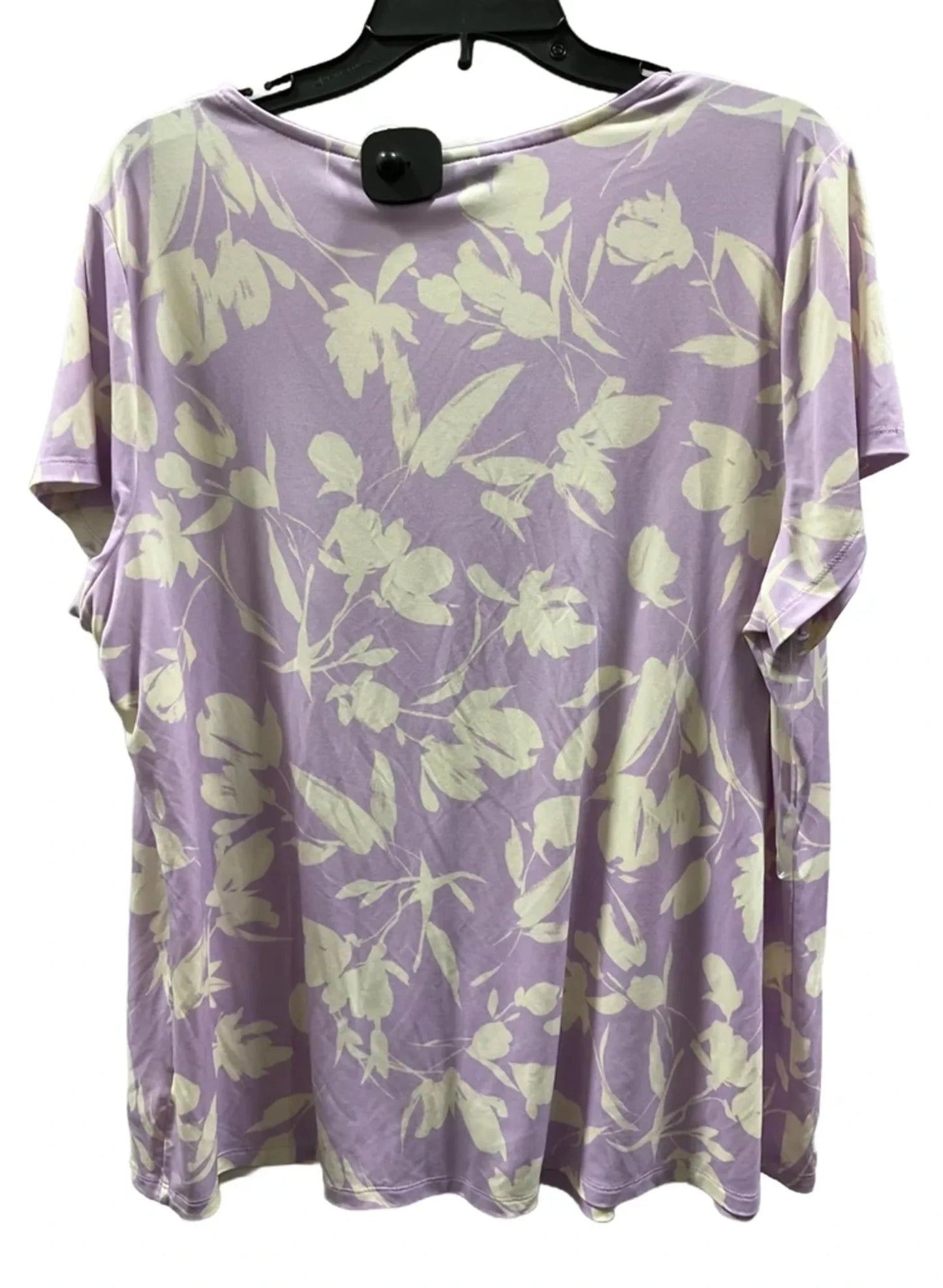 Top Short Sleeve By Lane Bryant In Purple, Size: 1x