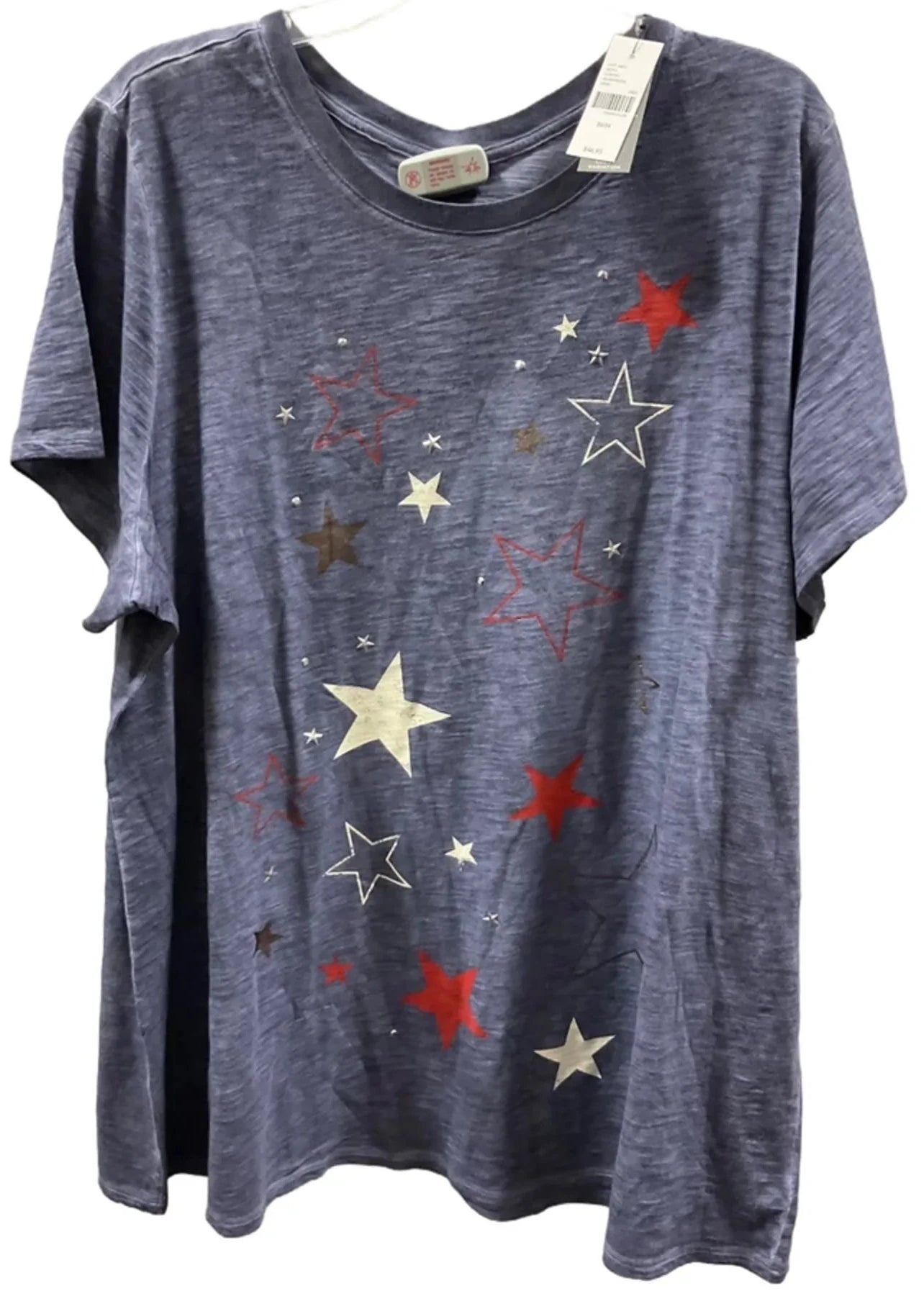 Top Short Sleeve By Lane Bryant In Blue, Size: 2x