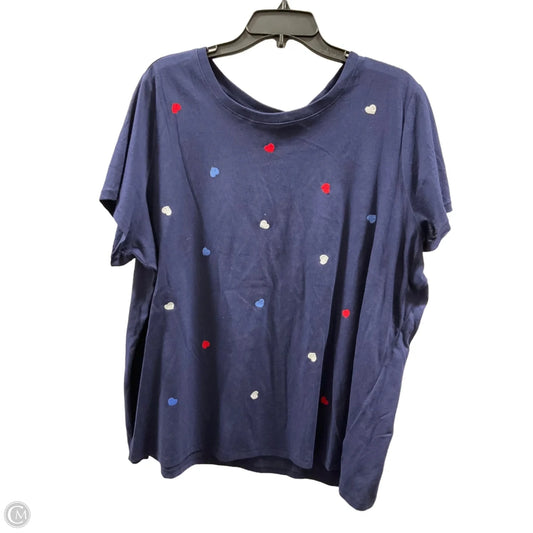 Top Short Sleeve By Lane Bryant In Blue, Size: 2x