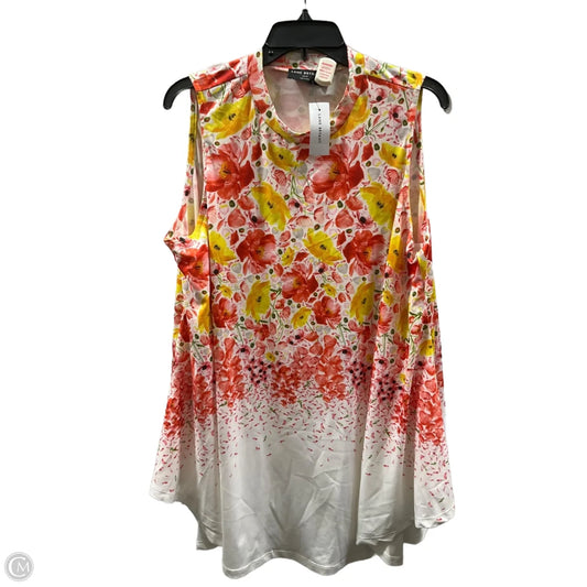 Top Sleeveless By Lane Bryant In White, Size: 1x