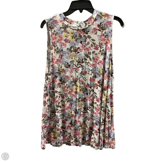 Top Sleeveless By Lane Bryant In Floral Print, Size: 1x