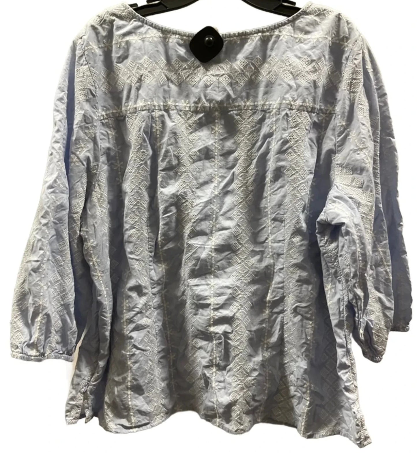 Top Long Sleeve By Talbots In Blue, Size: 2x