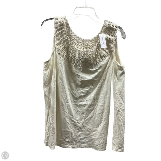Top Sleeveless By Lane Bryant In Cream, Size: 1x