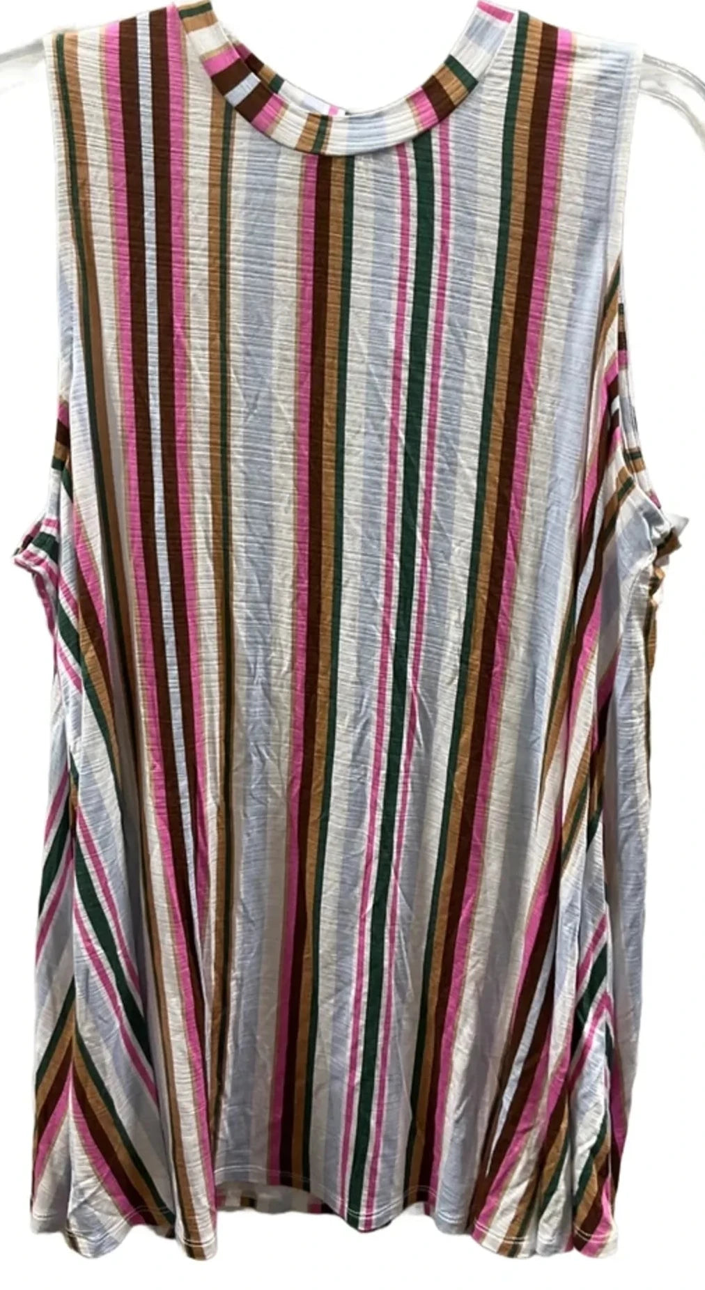 Top Sleeveless By Lane Bryant In Striped Pattern, Size: 1x