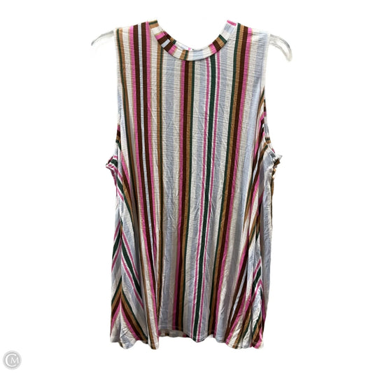 Top Sleeveless By Lane Bryant In Striped Pattern, Size: 1x