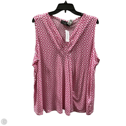Top Sleeveless By Lane Bryant In Pink, Size: 1x