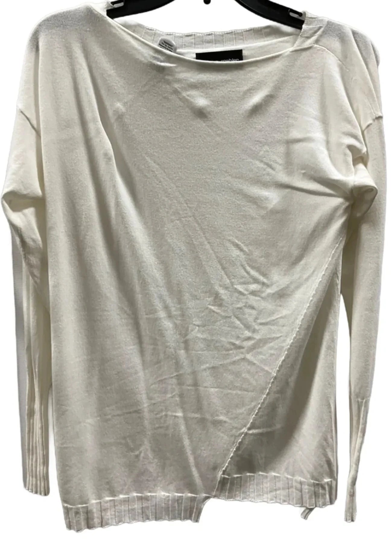 Top Long Sleeve By Cmb In White, Size: S