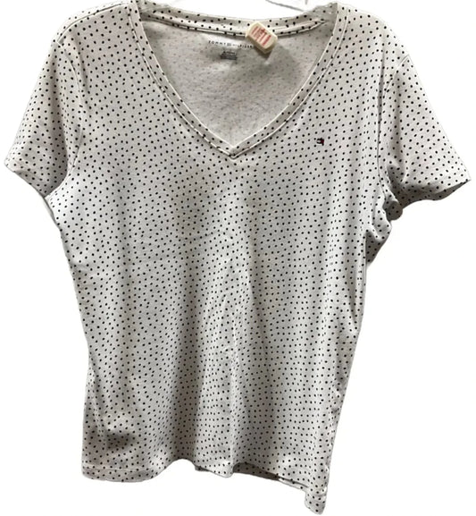 Top Short Sleeve By Tommy Hilfiger In Polkadot Pattern, Size: Xl