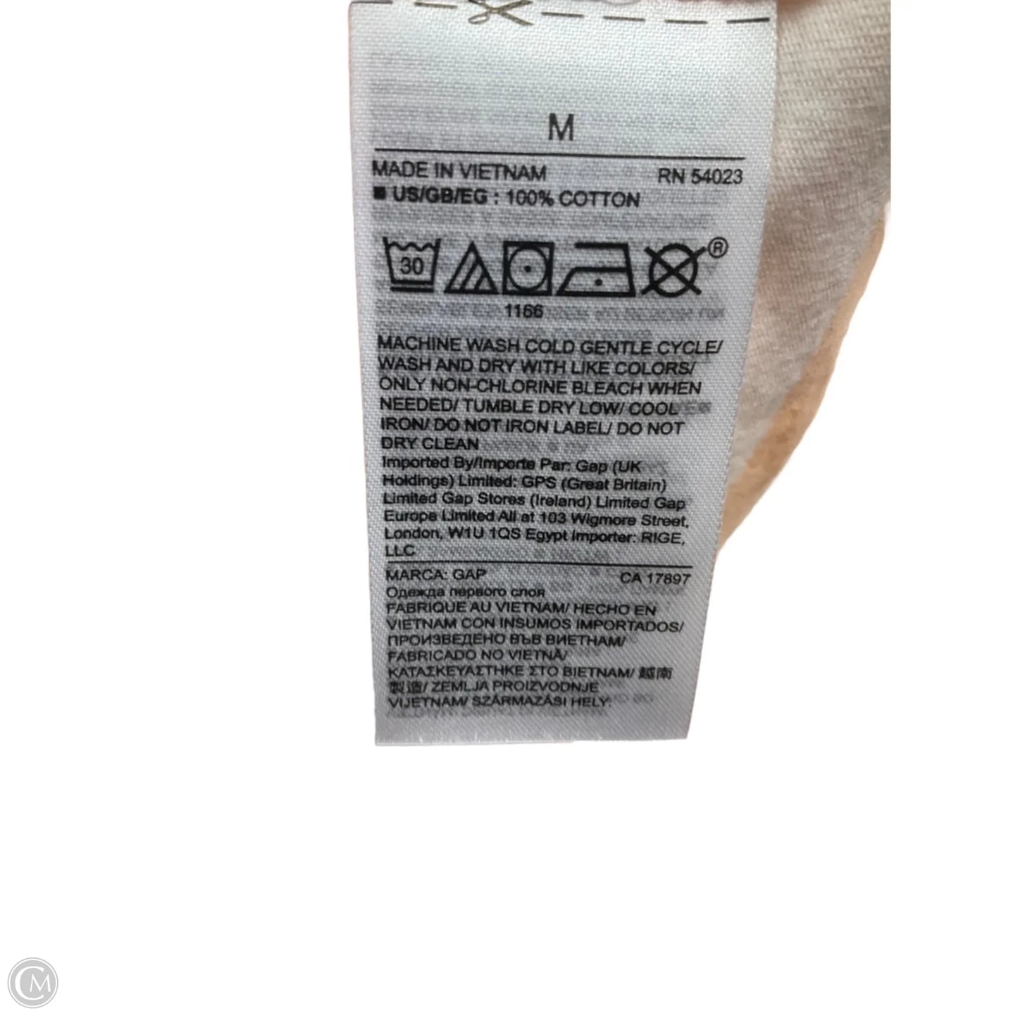 Top Short Sleeve By Gap In Orange, Size: M