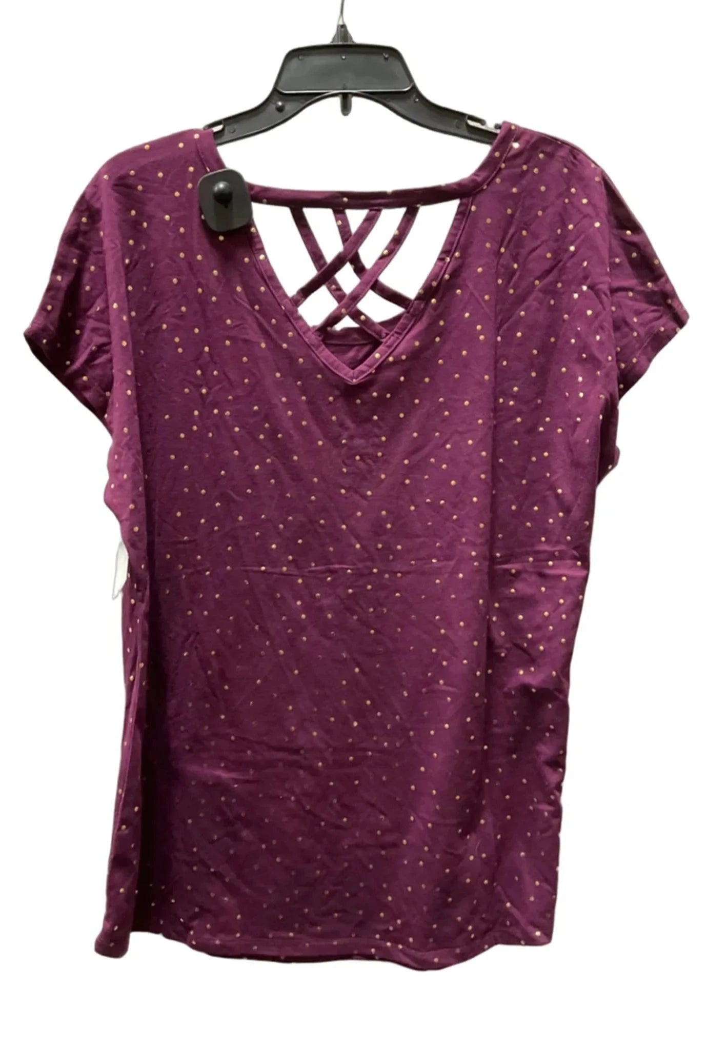 Top Short Sleeve By Lane Bryant In Purple, Size: Xl