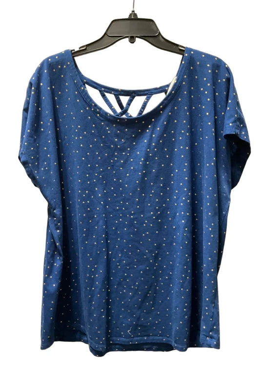 Top Short Sleeve By Lane Bryant In Blue, Size: 1x