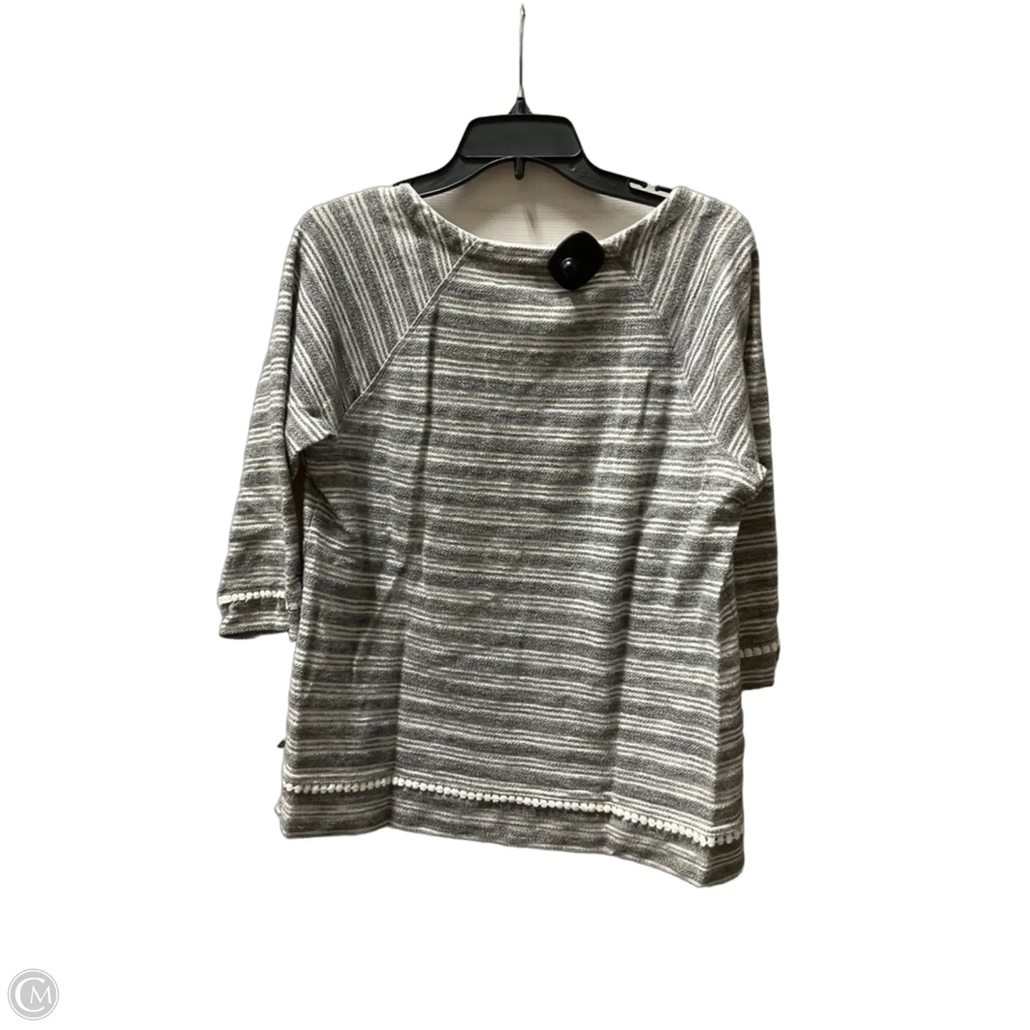 Top 3/4 Sleeve By Talbots In Grey, Size: M
