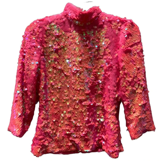 Top Long Sleeve Designer By Milly In Pink, Size: 4