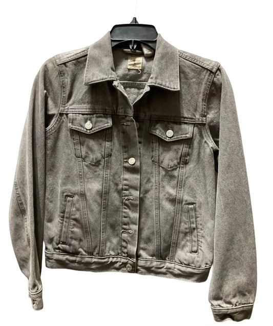 Jacket Denim By Gap In Grey, Size: Xs