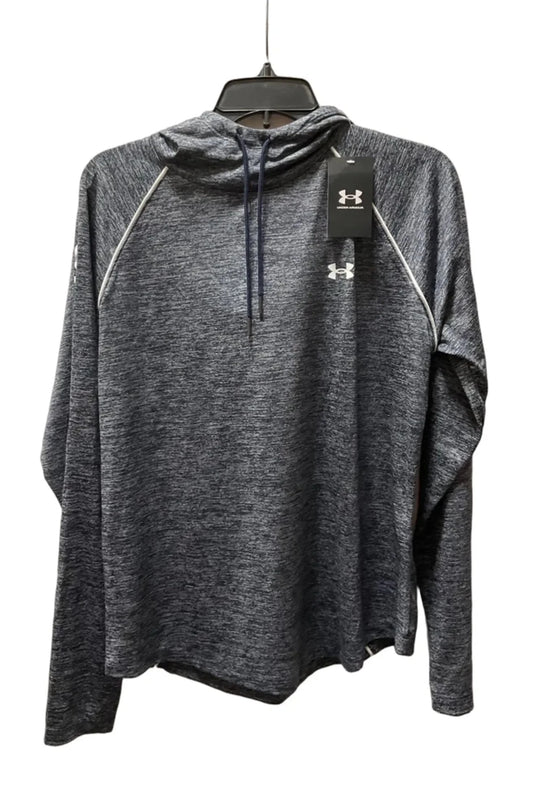 Athletic Top Long Sleeve Hoodie By Under Armour In Blue, Size: Xl
