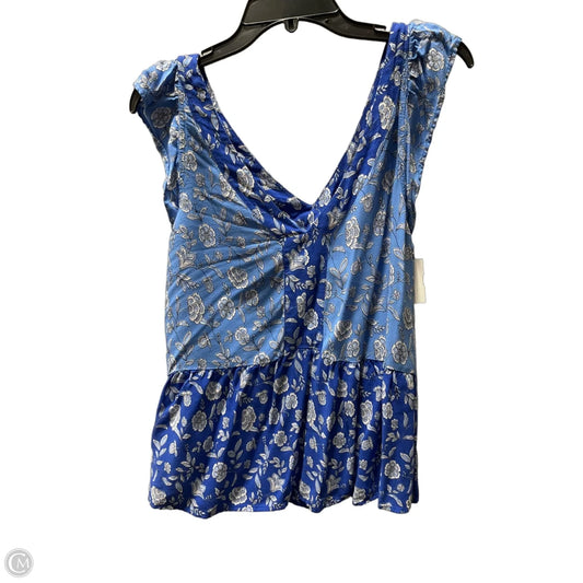 Top Sleeveless By Loft In Blue, Size: Xl