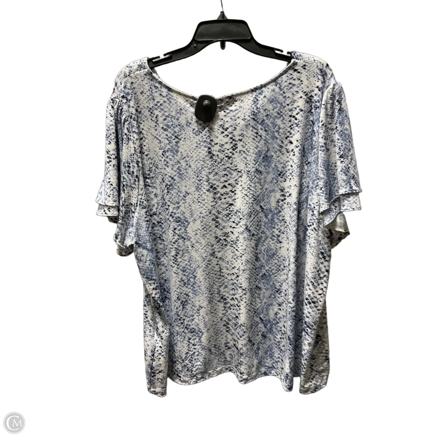 Top Short Sleeve By Calvin Klein In Blue, Size: 3x