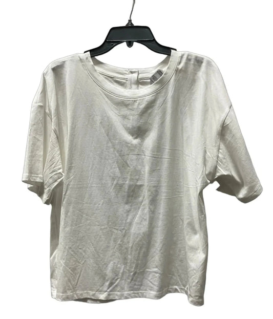 Top Short Sleeve By Talbots In White, Size: Xl