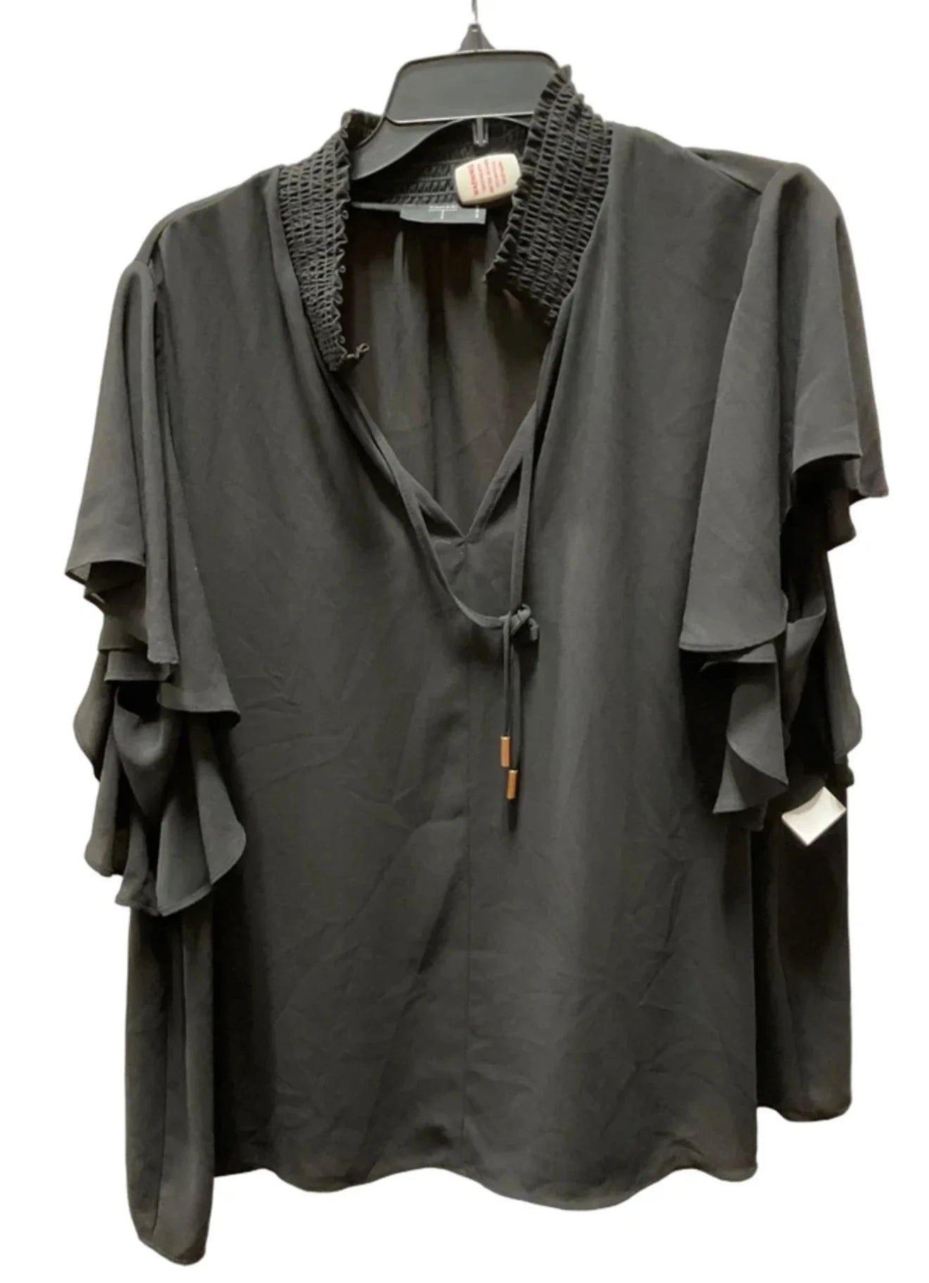 Top Short Sleeve By Tahari In Black, Size: 2x