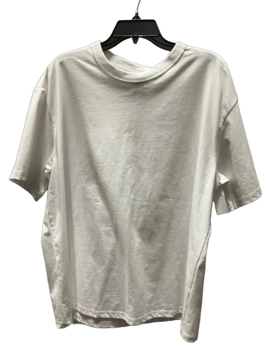 Top Short Sleeve Basic By H&m In White, Size: L