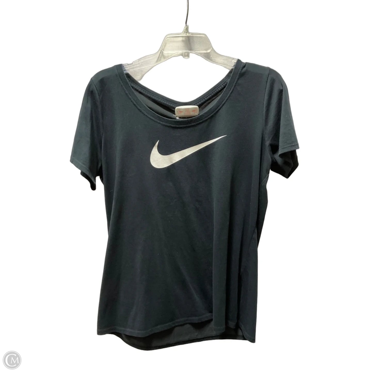 Athletic Top Short Sleeve By Nike In Black, Size: L