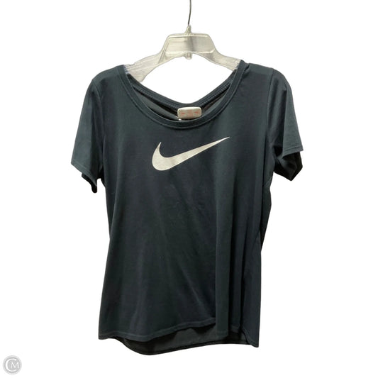 Athletic Top Short Sleeve By Nike In Black, Size: L