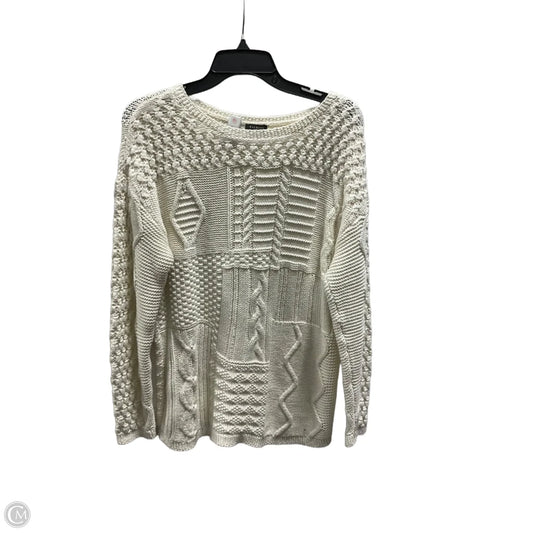 Sweater By Talbots In White, Size: L