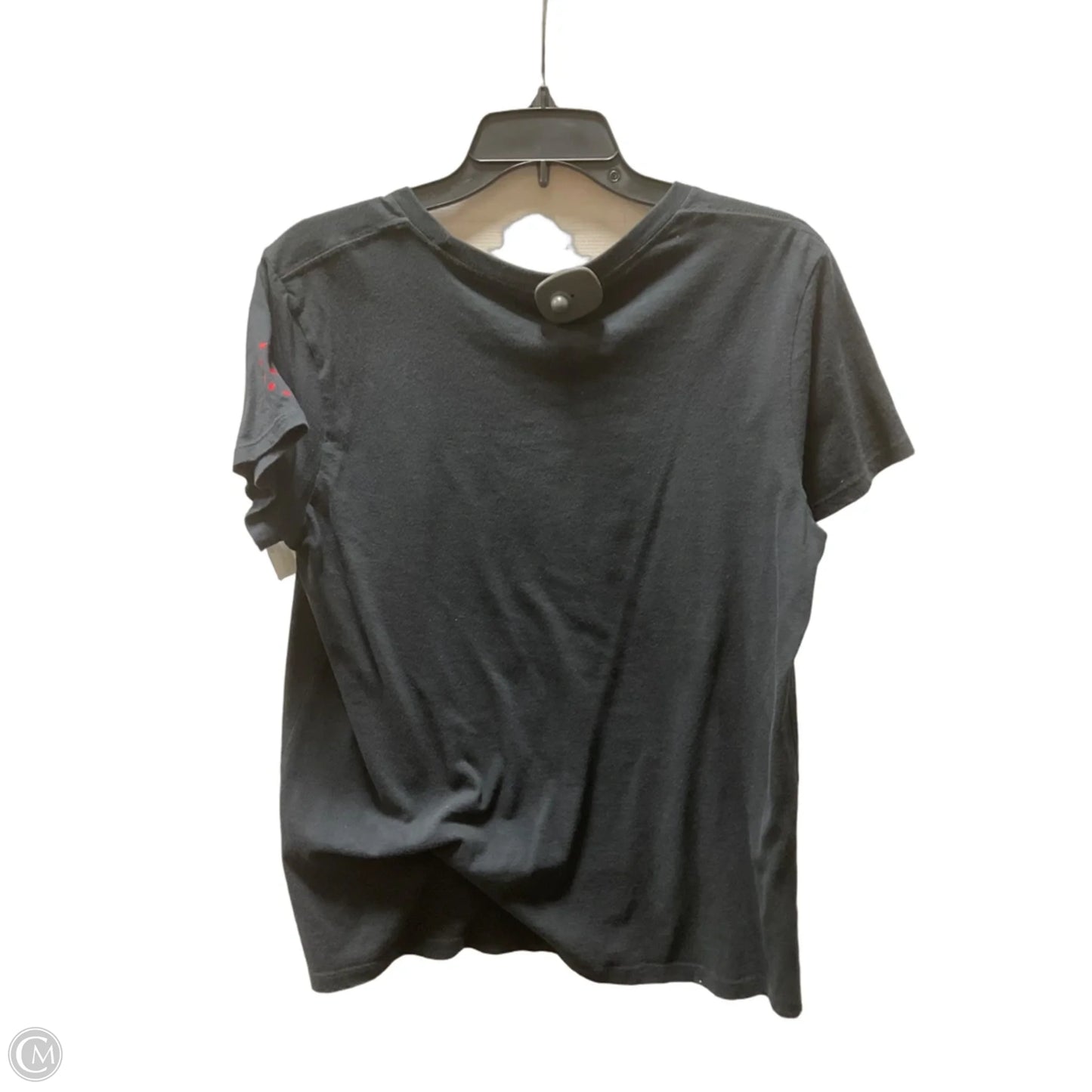 Athletic Top Short Sleeve By Under Armour In Black, Size: L